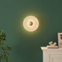 Goldene Vintage-Deckenleuchte mit weißem Mattglas, 40 cm, LED – Avelis