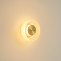 Moderne LED-Wand- oder Deckenleuchte mit bernsteinfarbenem Glas 6 W – Inaya