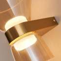 Goldene Design-LED-Wandleuchte aus Bernsteinglas - Antonella