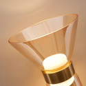 Goldene Design-LED-Wandleuchte aus Bernsteinglas - Antonella