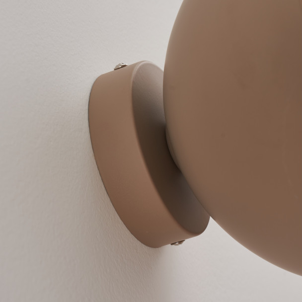 Wandleuchte oder Spot aus beigem Metall und...