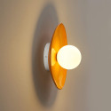 Moderne Wandleuchte aus orangefarbener Keramik - Florélys