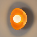Moderne Wandleuchte aus orangefarbener Keramik - Florélys