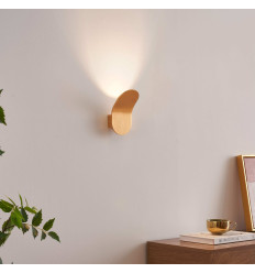 Kleine goldene Wandleuchte 6W mit indirekter LED...