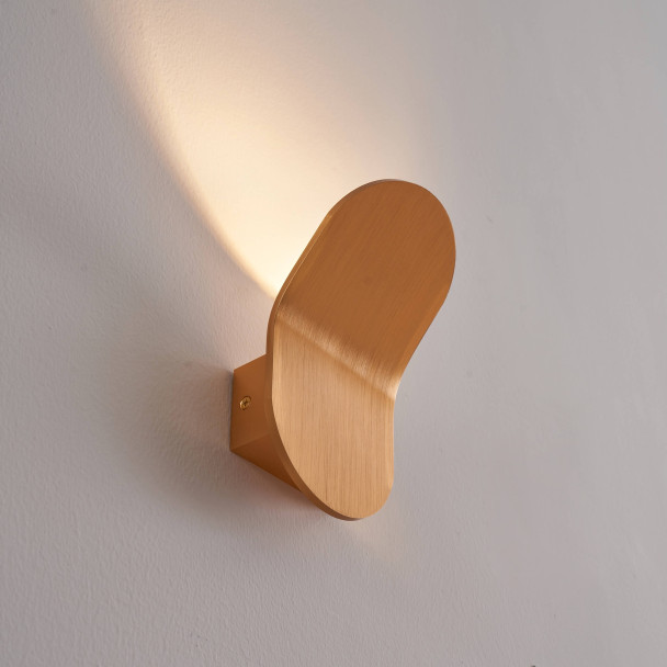 Kleine goldene Wandleuchte 6W mit indirekter...
