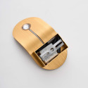 Kleine goldene Wandleuchte 6W mit indirekter LED Beleuchtung - Nils