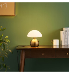 Kleine goldene pilztischlampe mit touchfunktion - Leonie 2