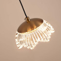 Lange florale LED-pendelleuchte aus glas in klaskadenform dimmbar 2 m - Liliana