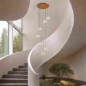 Lange florale LED-pendelleuchte aus glas in klaskadenform dimmbar 2 m - Liliana