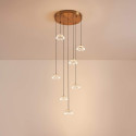 Lange florale LED-pendelleuchte aus glas in klaskadenform dimmbar 2 m - Liliana