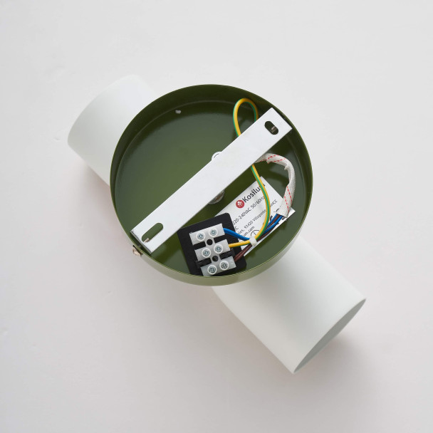 Farbenfrohe Pop-Wandleuchte mit Doppelzylinder...