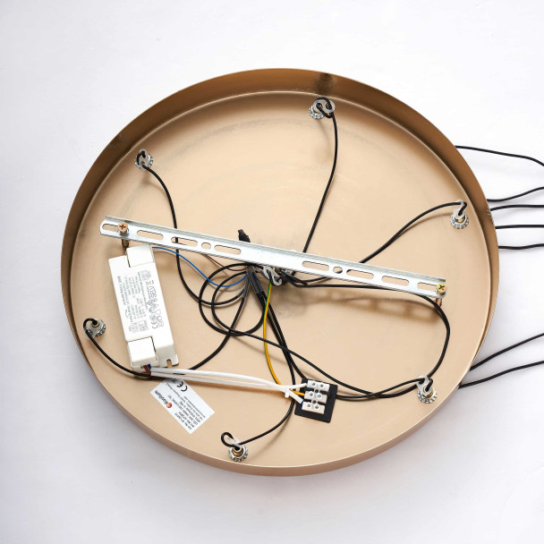Lange florale LED-pendelleuchte aus glas in...