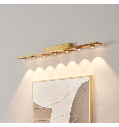 Goldene Spot-Wandleuchte 70 cm LED mit linearem Design –...