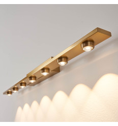 Goldene Spot-Wandleuchte 70 cm LED mit linearem Design –... 2