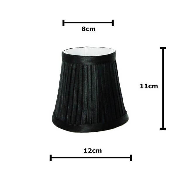 Lampshade schwarzer Stoff Husten - Helena
