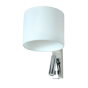 Design Konische Wand-Leselampe Chrom und Stoff - Symetra